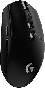 Logitech G305 Lightspeed Wireless Gaming Mouse, Hero Sensor, 12,000 DPI, Lightweight, 6 Pr