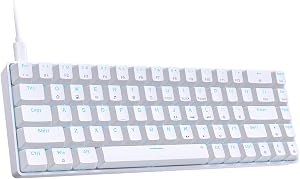 DIERYA T68SE 60% Gaming Mechanical Keyboard,Ultra Compact Mini 68 Key with Red Switches Wi