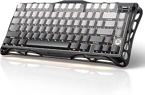 GravaStar Mercury K1 75% Wireless Mechanical Gaming Keyboard, Aluminum Alloy, Gasket Compa