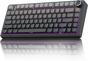 AULA F75 Pro Wireless Mechanical Keyboard,75% Hot Swappable Custom Keyboard with Knob,RGB
