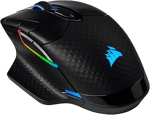 Corsair Dark CORE RGB PRO Wireless/Wired FPS MOBA Gaming Mouse – 18,000 DPI, Fast Response