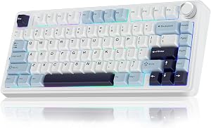 AULA F75 75% Wireless Mechanical Keyboard, Hot Swappable Creamy Keyboard, Pre-lubed Reaper