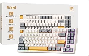 Kisnt KN85 Wireless Mechanical Keyboard, 75% Layout, Bluetooth/2.4GHz/USB-C, Custom RGB Ba