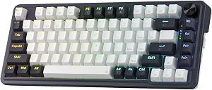 Redragon K673 PRO 75% Wireless Gasket RGB Gaming Keyboard, 3-Modes 81 Keys Compact Mechani