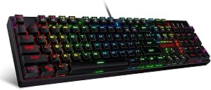 Redragon K582 RGB Mechanical Gaming Keyboard, 100% 104 Keys Standard Layout Gaming Keyboar