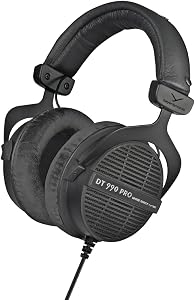 beyerdynamic DT 990 PRO, 250 Ohm, Open Back, Over Ear, Wired Headphones, 3m Coiled Cable, 