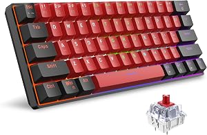 Snpurdiri 60% Wired Mechanical Keyboard, Mini Gaming Keyboard with 61 Keys for PC, Windows