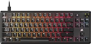 Corsair K70 CORE TKL RGB Tenkeyless Mechanical Wired Gaming Keyboard – Pre-Lubed MLX Red v