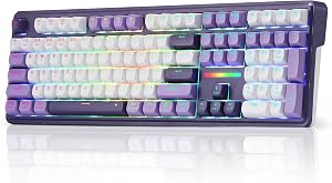 Redragon K745 PRO Wireless Gasket RGB Gaming Keyboard, 108 Keys Mechanical Keyboard w/Extr