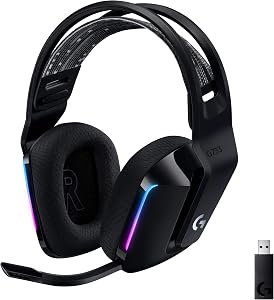 Logitech G733 Lightspeed Wireless Gaming Headset, Suspension Headband, Lightsync RGB, Blue
